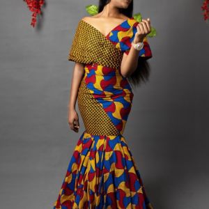 Made in Rwanda print long dress