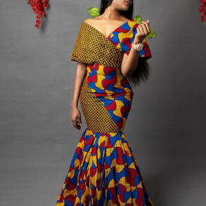 Alternative view of Made in Rwanda print long dress
